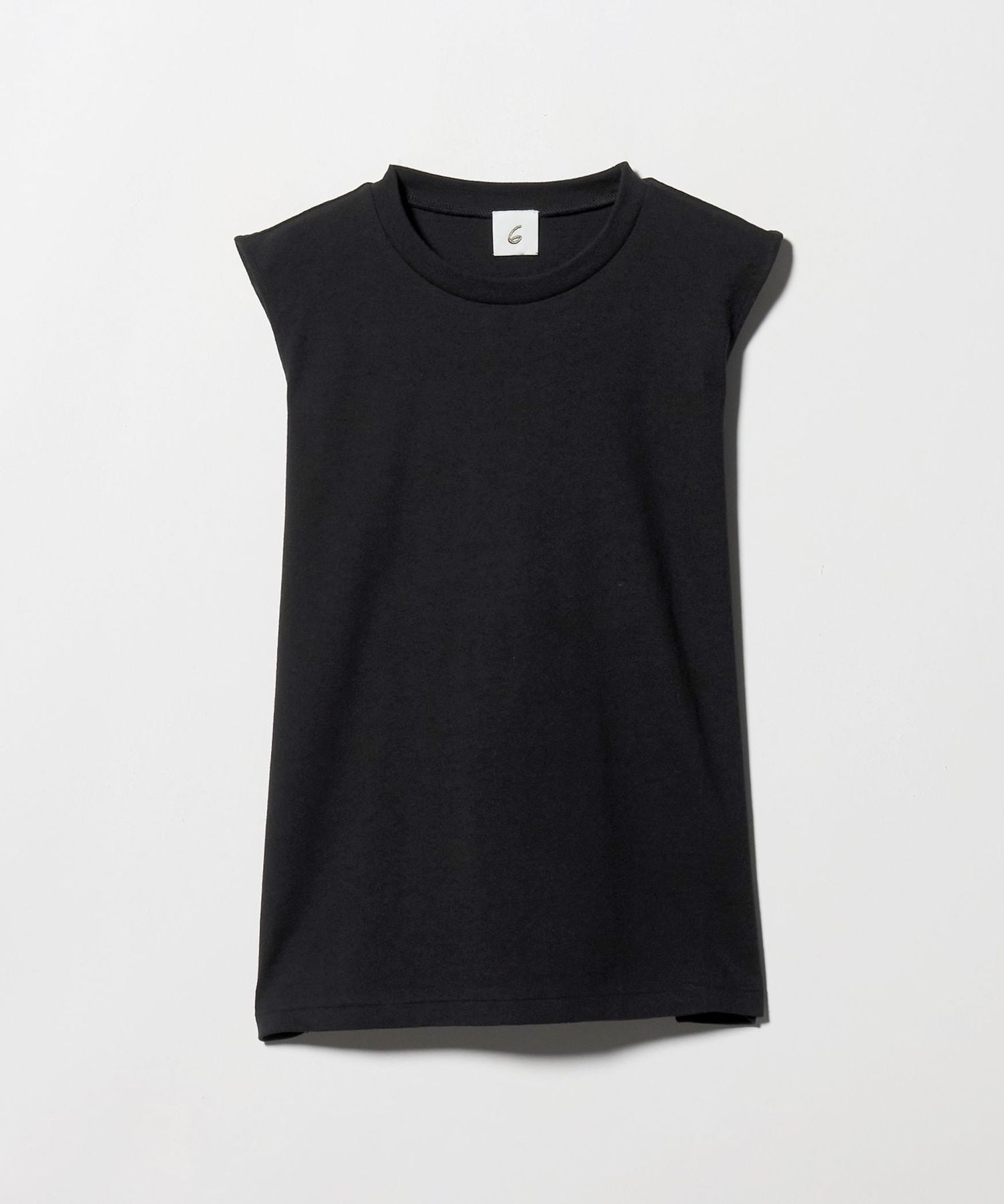 カットソー(半袖/袖なし) 6(ROKU)COTTON SIDE RIBBON SLEEVE LESS 6(ROKU)＞コットン ドローストリング ショートスリーブ トップス（T