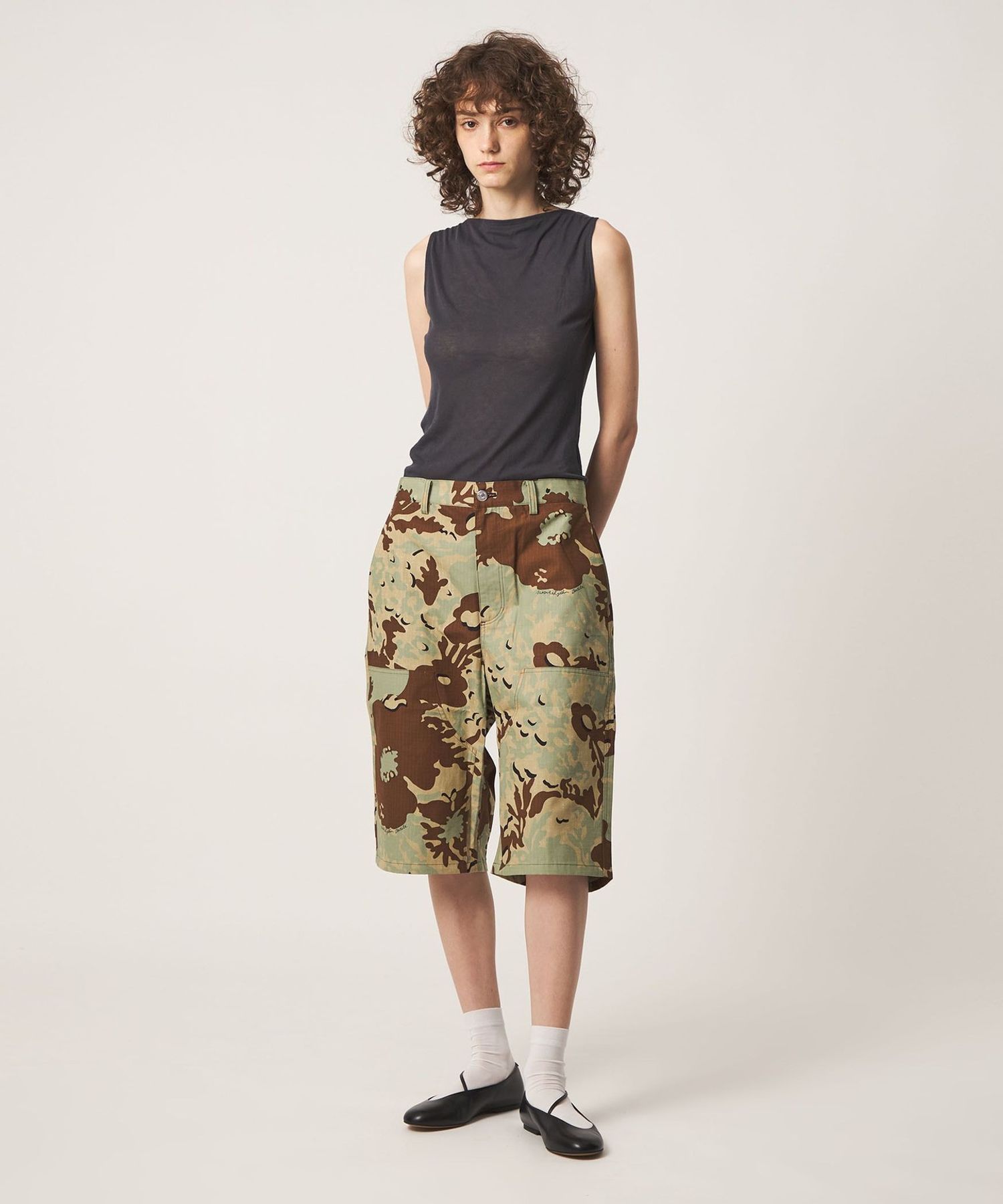 別注】＜NOMARHYTHM TEXTILE for 6＞CAMO FLOWER SHORTS/ハーフパンツ
