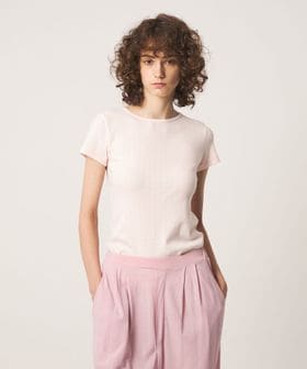 6(ROKU)/＜6(ROKU)＞パターンメッシュ Tシャツ/Tシャツ / カットソー