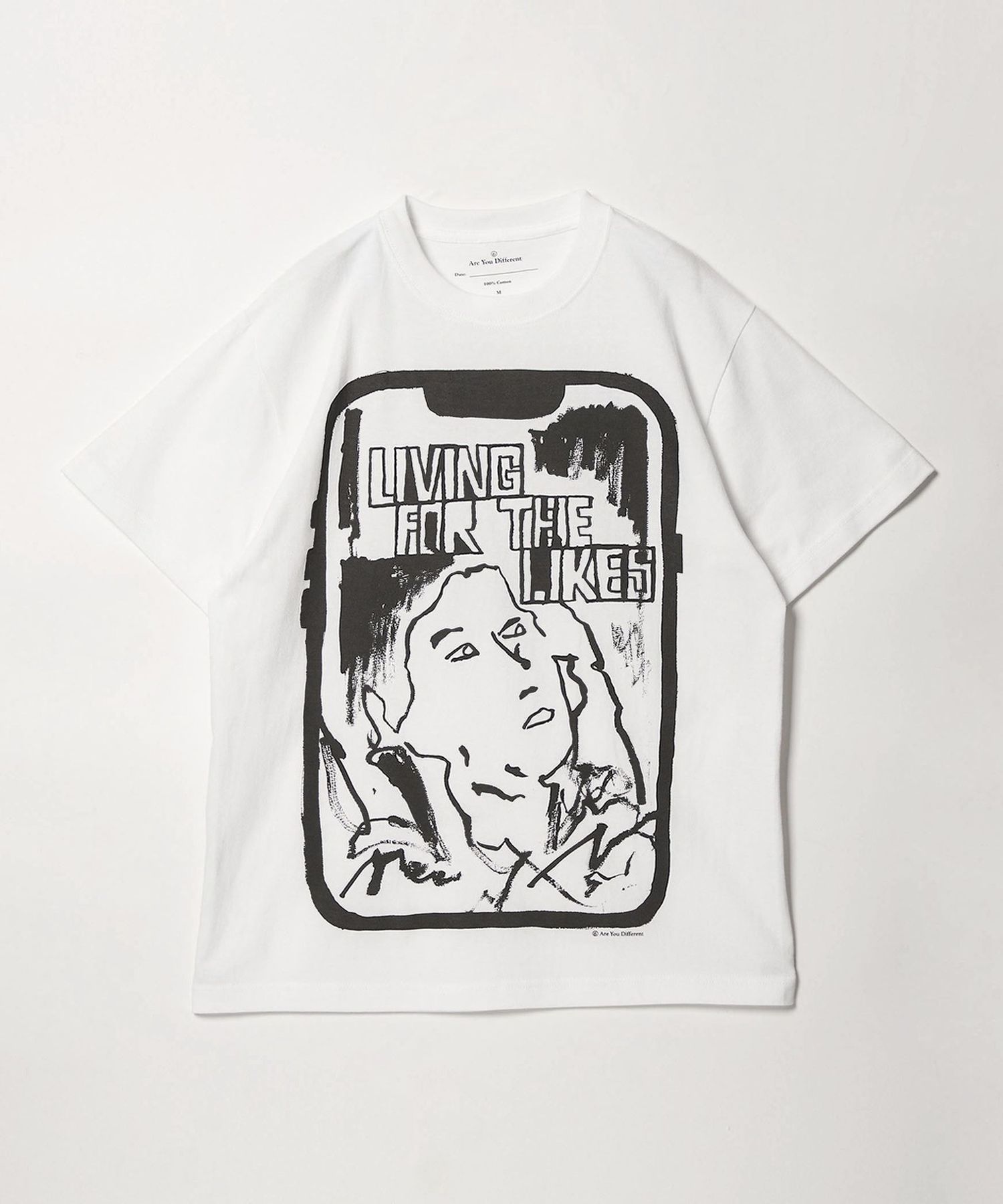 6 ROKU x Are You Different Tシャツ 別注】＜Are You Different for 6＞LIVING FOR THE LIKES/Tシャツ