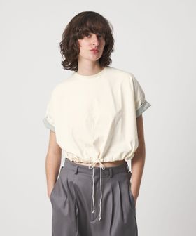 6(ROKU)/＜6(ROKU)＞コットン ドローストリング ショートスリーブ トップス/Tシャツ / カットソー