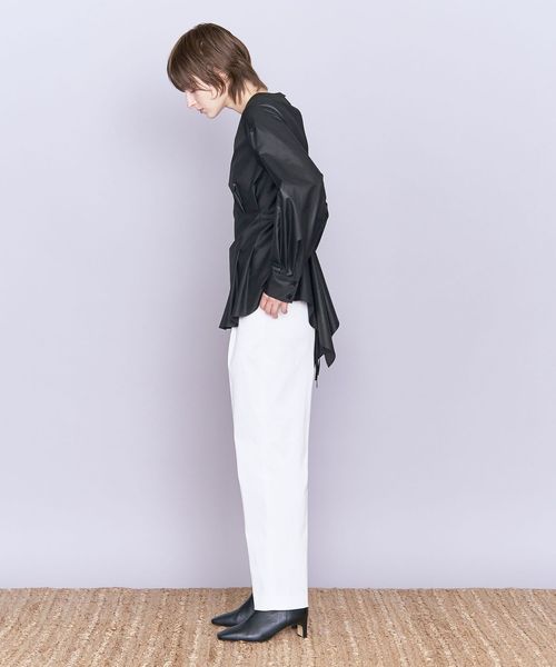 AEWEN MATOPH＞バックフレア クルーネックブラウス