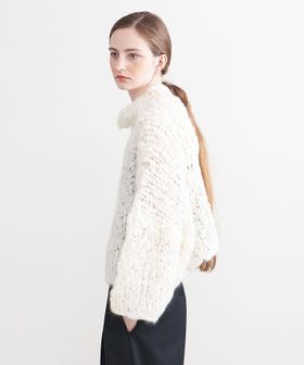 AEWEN MATOPH＞モヘヤ/ウール/ナイロン ハンドニット 