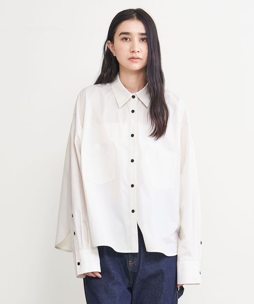 ＜AEWEN MATOPH＞ポリエステル フレア シャツ