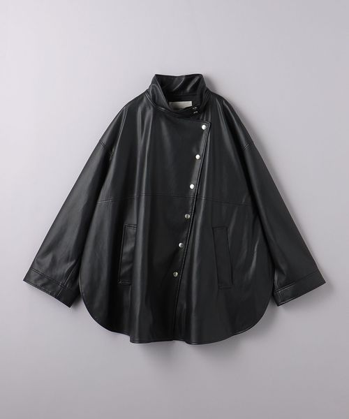 <AEWEN MATOPH>レザーライク ブルゾン AEWEN MATOPH＞レザーライク フード ブルゾン