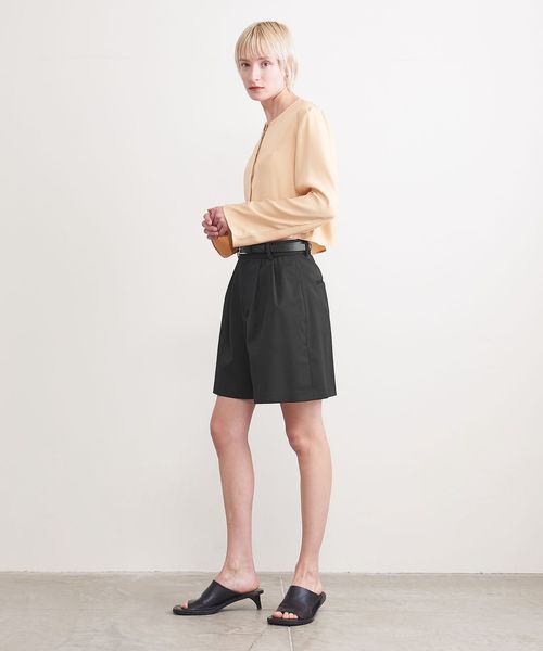 マルゥ　ユナイテッドアローズ　タック　ショートパンツ　ブラック セール】＜MARW UNITED ARROWS＞タック ショートパンツ（その他