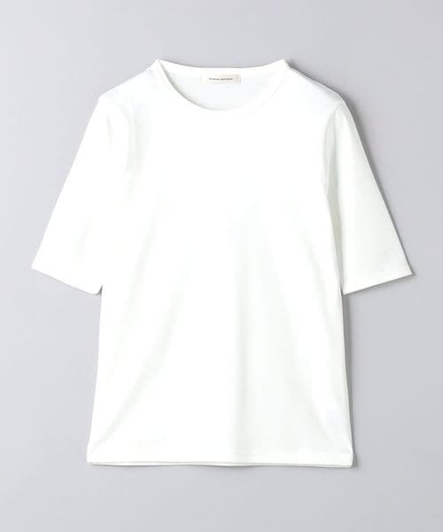 AEWEN MATOPH＞コットン フライス 5分袖 クルーネックTシャツ