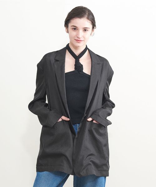 AEWEN MATOPH＞ポリエステル シアー ジャケット 