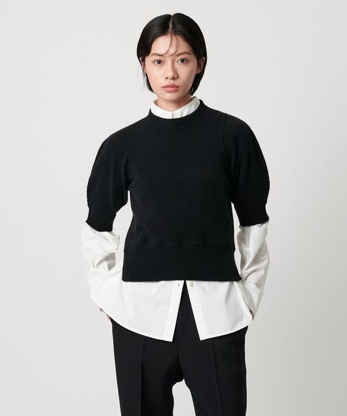AEWEN MATOPH＞サテンポイントシャツ ‐ ウォッシャブル ‐