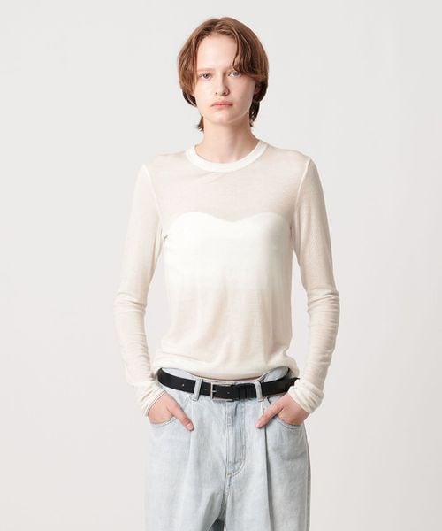 美品✳︎ローヘン LOHEN 近年モデル サイドスリットクルーネックカットソー 美品✳︎ローヘン LOHEN 近年モデル サイドスリットクルーネック