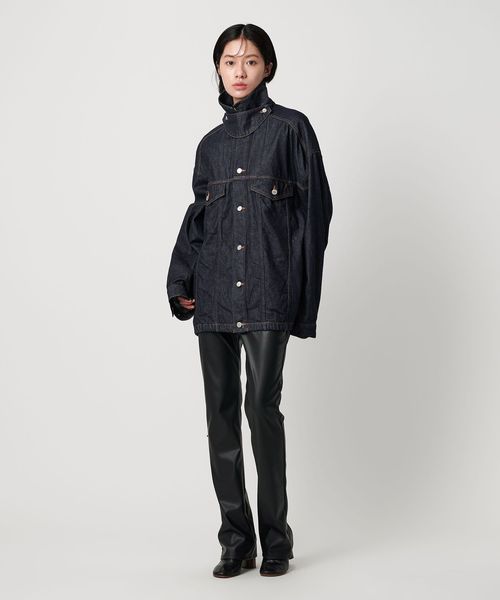 【完売商品】＜AEWEN MATOPH＞スタンドカラー デニムブルゾン AEWEN MATOPH コート アウター 「AEWEN MATOPH」デニム ショート