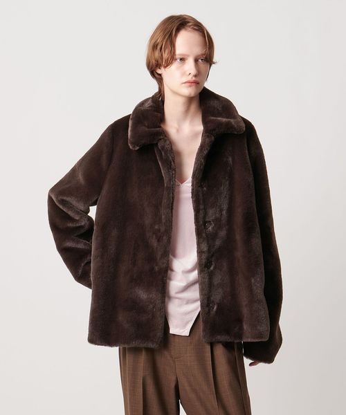 AEWEN MATOPH＞フェイクファーショートコート