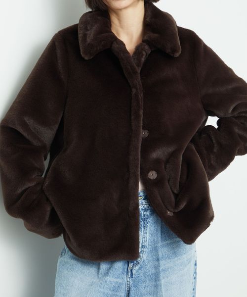 AEWEN MATOPH/＜AEWEN MATOPH＞フェイクファーショートコート/その他コート / ブルゾン