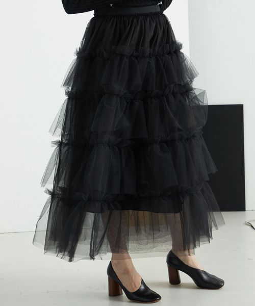AEWEN MATOPH/＜AEWEN MATOPH＞チュールフリル マキシスカート/ミモレ / ロング