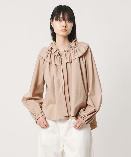 AEWEN MATOPH/＜AEWEN MATOPH＞ギャザーリボンブラウス ‐ ウォッシャブル ‐/シャツ / ブラウス