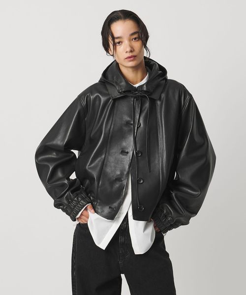 AEWEN MATOPH/＜AEWEN MATOPH＞フードラムレザーブルゾン ‐2WAY‐/その他コート / ブルゾン