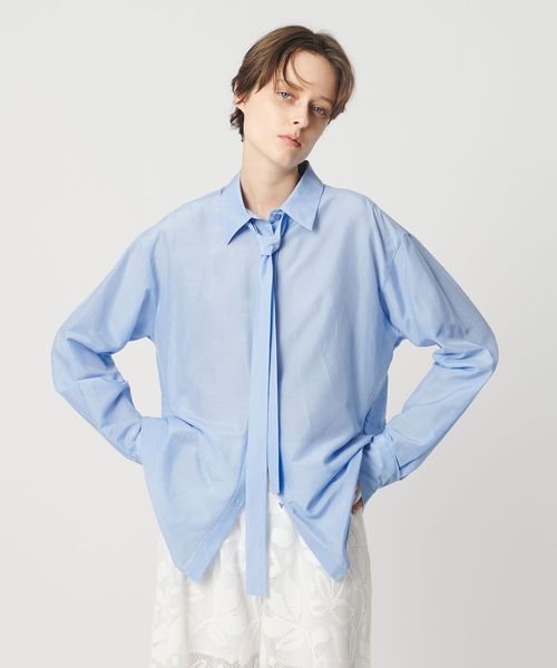 AEWEN MATOPH/＜AEWEN MATOPH＞コットンシルク ボウタイシャツ ‐ ウォッシャブル ‐/シャツ / ブラウス