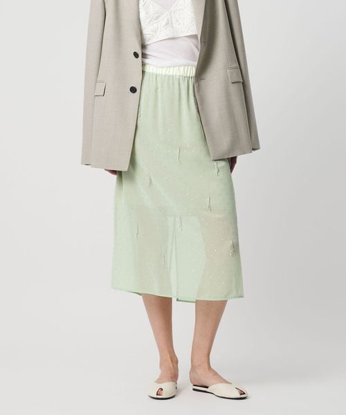 AEWEN MATOPH/＜AEWEN MATOPH＞シアービーズフリンジスカート/ミモレ / ロング