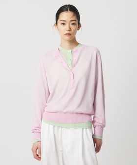 AEWEN MATOPH/＜AEWEN MATOPH＞シアーヘンリーネックニット ― ウォッシャブル ‐/ニット / セーター