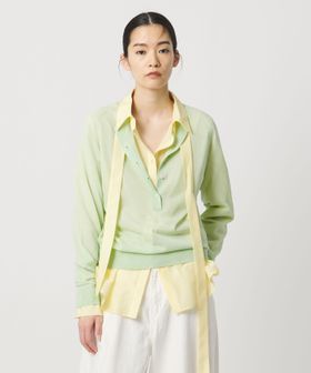 AEWEN MATOPH/＜AEWEN MATOPH＞シアーヘンリーネックニット ― ウォッシャブル ‐/ニット / セーター