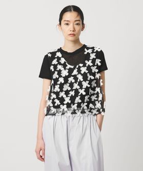 AEWEN MATOPH/＜AEWEN MATOPH＞ドットチュールリボンノースリーブ/シャツ / ブラウス