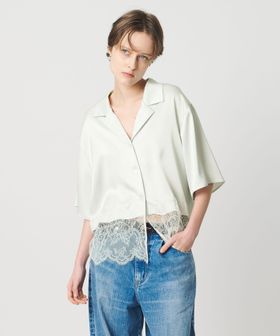 AEWEN MATOPH/＜AEWEN MATOPH＞サテンレース コンビブラウス/シャツ / ブラウス