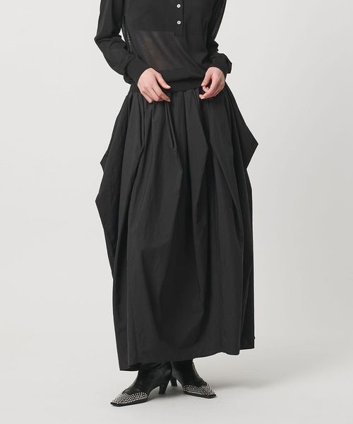 AEWEN MATOPH/＜AEWEN MATOPH＞ナイロンタックコクーンスカート ‐ ウォッシャブル ‐/ミモレ / ロング