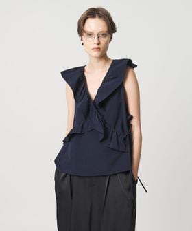 AEWEN MATOPH/＜AEWEN MATOPH＞フリルカシュクールノースリーブブラウス ‐ ウォッシャブル ‐/シャツ / ブラウス