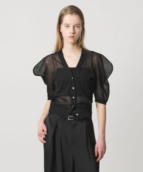 AEWEN MATOPH/＜AEWEN MATOPH＞シアーパフスリーブカーディガン/カーディガン / ボレロ