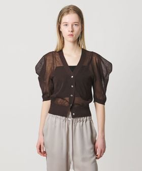 AEWEN MATOPH/＜AEWEN MATOPH＞シアーパフスリーブカーディガン/カーディガン / ボレロ