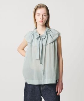 AEWEN MATOPH/＜AEWEN MATOPH＞ギャザーリボンノースリーブ ウォッシャブル/シャツ / ブラウス