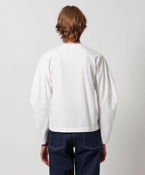 LOEFF＞オーガニックコットン クロップド クレセントスリーブ
