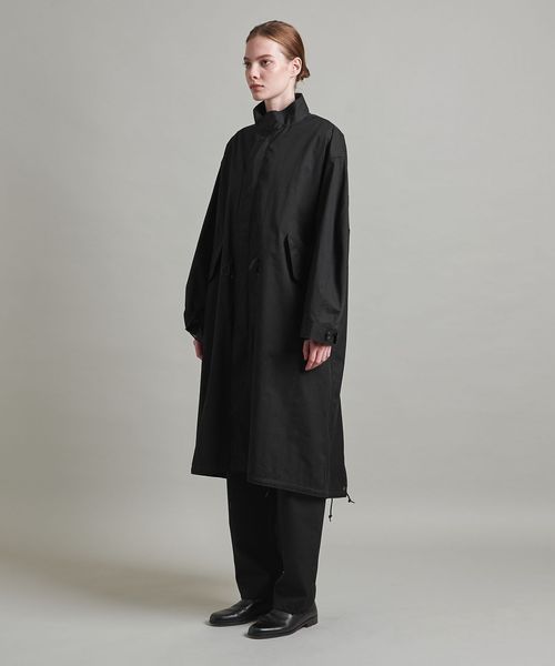 LOEFF OX スタンドカラー ミリタリーコート B UNISEX 最終 LOEFF＞OX スタンドカラー ミリタリーコート BLACK UNISEX