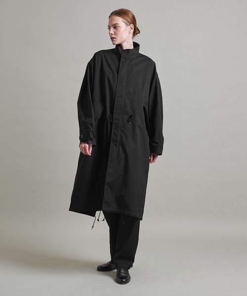 UNITED ARROWS SONS ブラック チェスターコート L ソリッド 120S メルトン チェスターコート