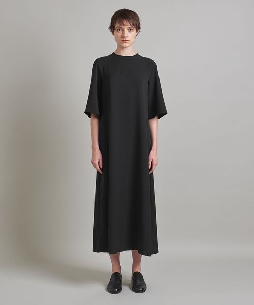 【美品LOEFF】完売ツイルTワンピース ブラックMサイズ LOEFF>ツイル T ワンピース
