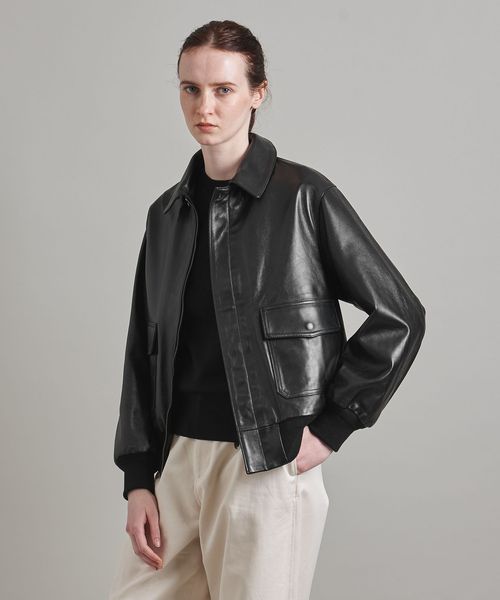 LOEFF＞ラムレザー フライトジャケット UNISEX