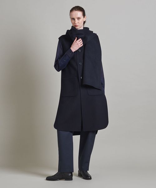UNITED ARROWS ループ ベスト LOEFF＞マフラー付き リバーベスト