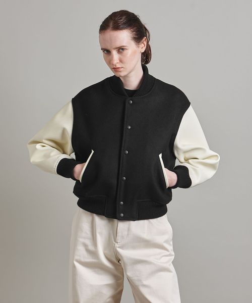 LOEFF＞メルトン スタジアムジャンパー UNISEX