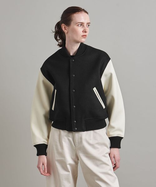 ＜LOEFF＞メルトン スタジアムジャンパー UNISEX LOEFF＞メルトン スタジアムジャンパー UNISEX