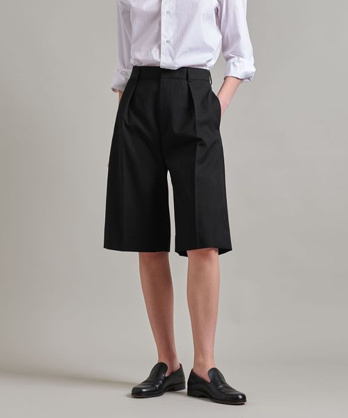 LOEFF＞ウール ギャバ バミューダパンツ