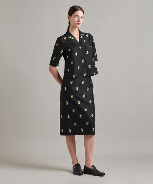 ＜LOEFF＞レモン ジャガード パンツ　size1 LOEFF｜レモンジャガードスリムパンツ