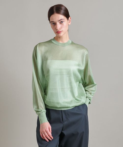 LOEFF ロエフ RAHBENクルーネックニット LOEFF＞シアー クルーネック ニット プルオーバー