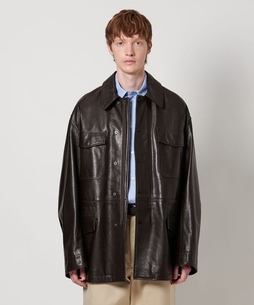 入手困難！ユナイデットアローズ　ラムレザージャケット ラビットファー 付きM UNITED ARROWS - UNITED ARROWS ラムレザージャケット ブラウンM