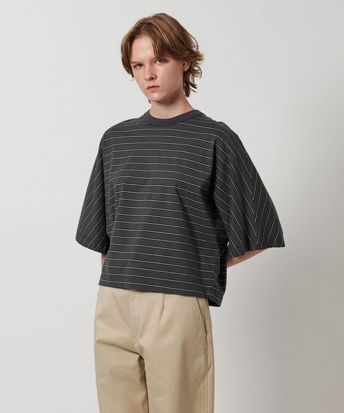 tシャツ 「LOEFF」マルチボーダー ドルマンスリーブ カットソー レディース LOEFF＞マルチボーダー ドルマンスリーブ カットソー