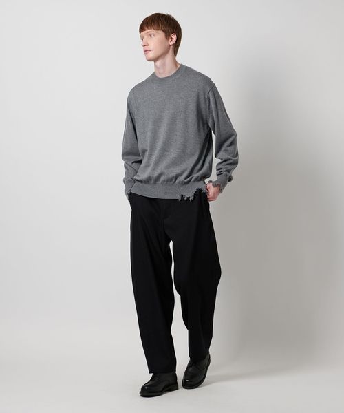 LOEFF＞ダメージ クルーネック プルオーバー UNISEX