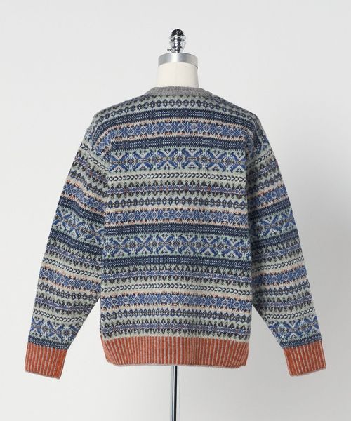 LOEFF＞ブルーバード ジャガード ニット プルオーバー UNISEX