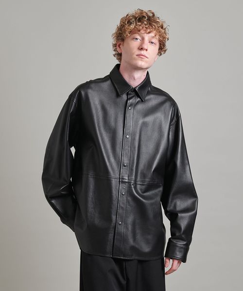 beams ラムレザーシャツ LOEFF＞ラムレザー シャツ MEN'S