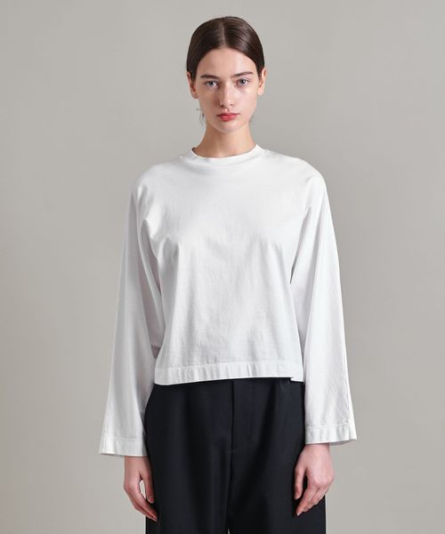 LOEFF レディースTシャツ LOEFF tシャツ 「LOEFF」コットン クレセントスリーブ Tシャツ