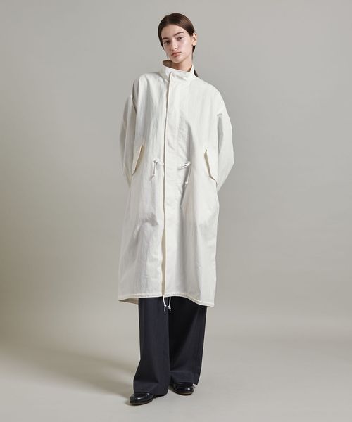 LOEFF＞オックス ミリタリ― スタンドカラー コート UNISEX