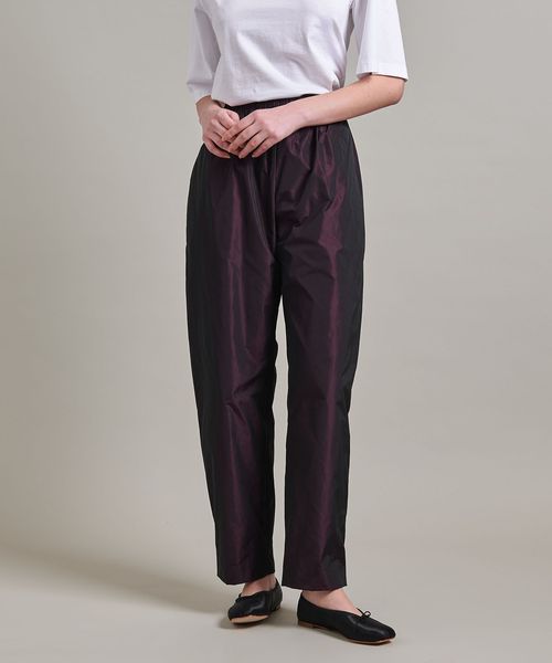 LOEFF＞グロッシー タフタ クロップド パンツ